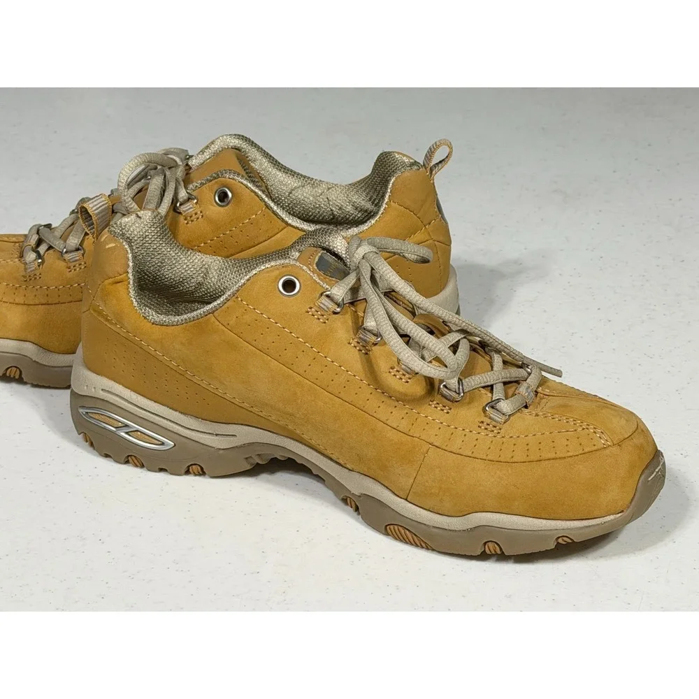 Skechers Premium Golden Suede Leather Sneakers Women's 7 Hiking Shoes